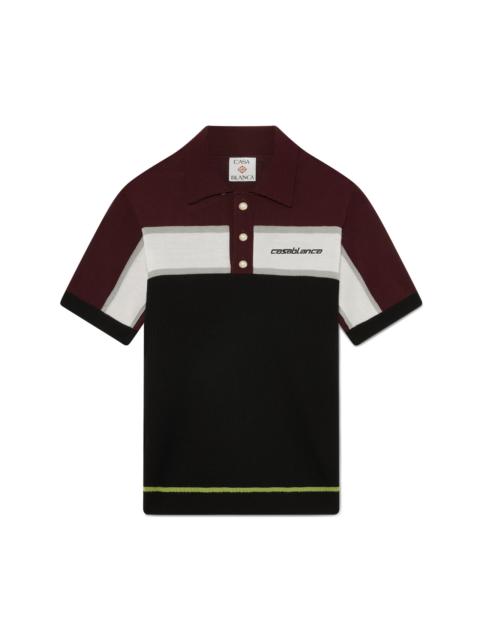 Stripe Merino Knit Polo