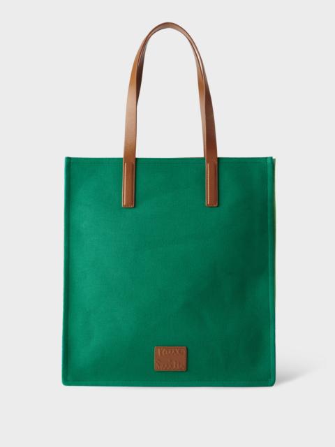Green Cotton Concertina Tote Bag