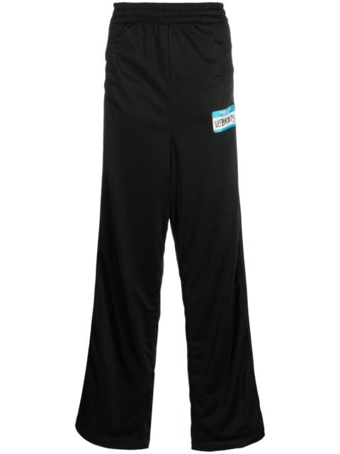 logo-print wide-leg trousers