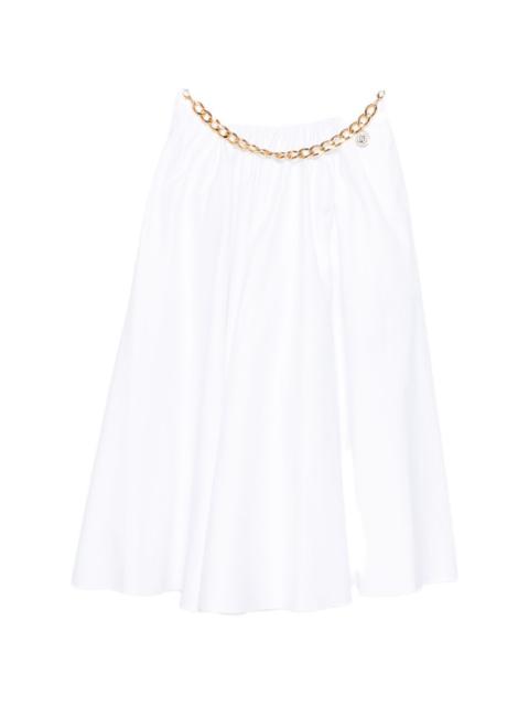 chain-detail midi skirt