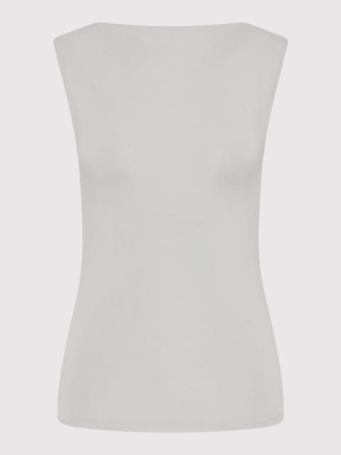 Cupro Jersey Top - Silver