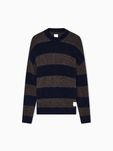NEW YORK CAPSULE COLLECTION STRIPED ALPACA-BLEND OVERSIZED JUMPER