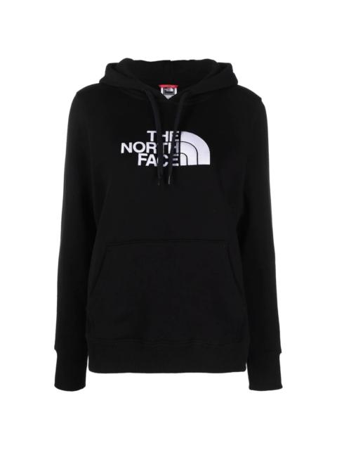 embroidered-logo drawstring hoodie