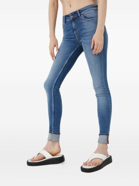 turn-up denim jeans