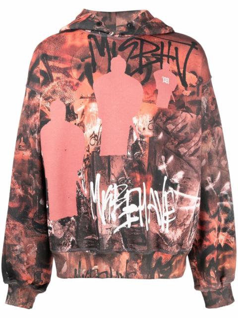 Fight Club graffiti-print hoodie