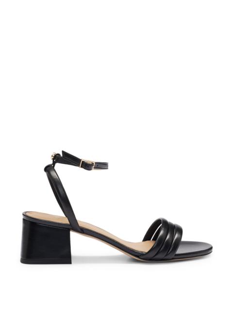 PADDED-STRAP SANDALS WITH BLOCK HEEL