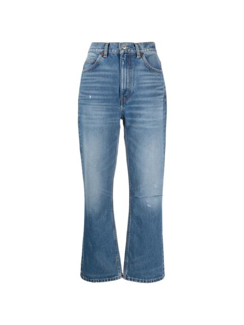 high-rise flared jeans