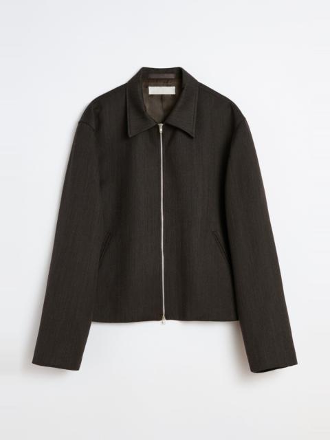 Mini Jacket Havana Brown Chain Wool