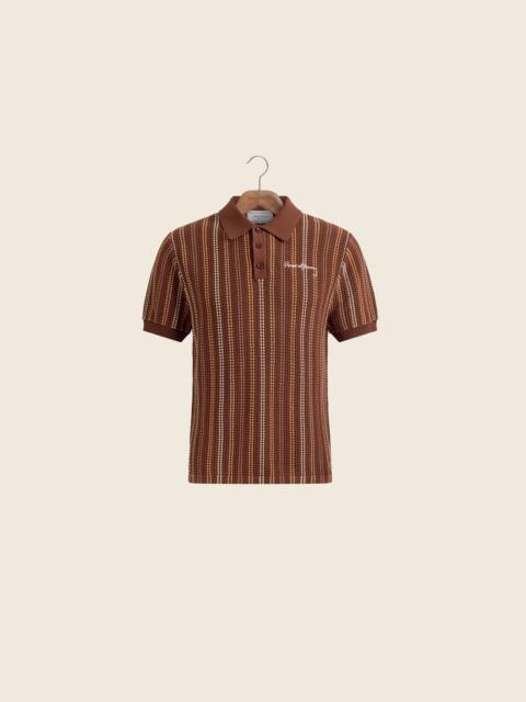 STRIPE KNITTED POLO