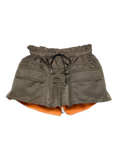 ruched-waist shorts