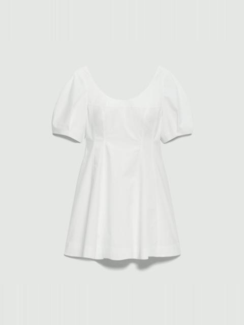 Puff Sleeve Mini Dress in City Poplin