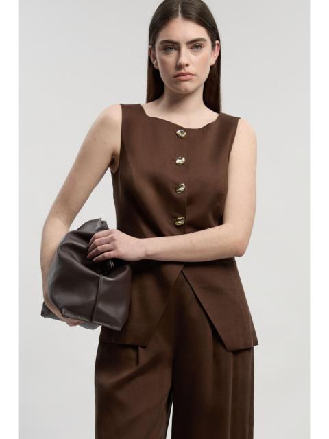 Tailored Linen Statement Button Front Waistcoat