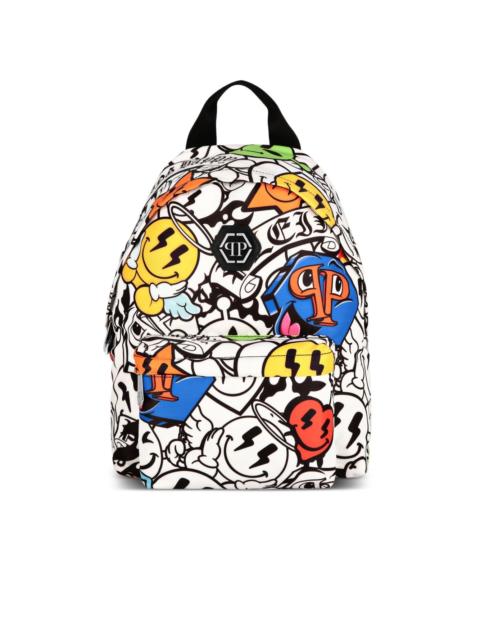 Smile-print backpack