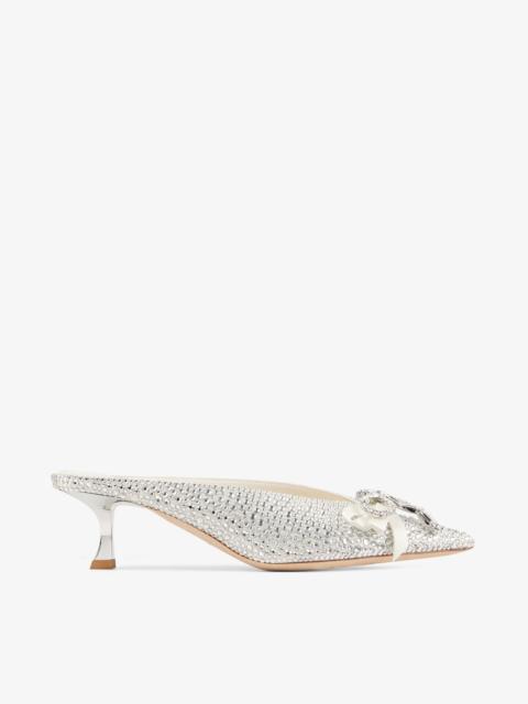 Auria Mule 50
Ivory Satin and Princess Crystal Hotfix Mules
