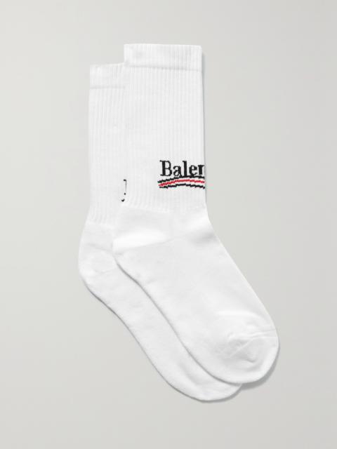 Cotton-blend Jacquard Socks