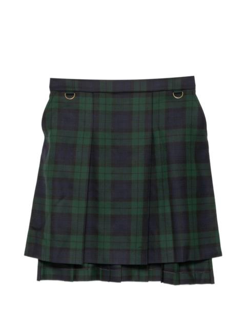 pleated mini skirt