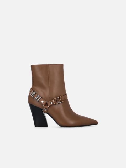 BOOTIES WITH METAL INSERTS AND LOVE BIRDS LOGO