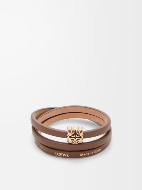 Anagram Bombé twist bracelet in calfskin