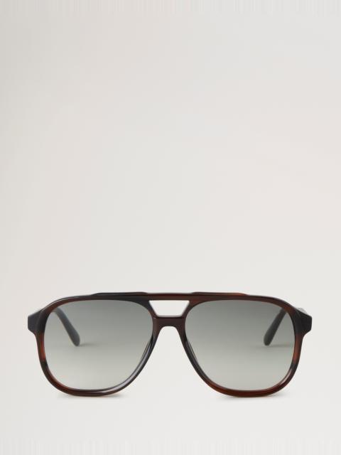 Raffy Sunglasses
Striped Tortoiseshell Bio Acetate