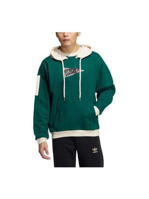 adidas originals Anti University Hoodie 'Dark Green White' HY7222