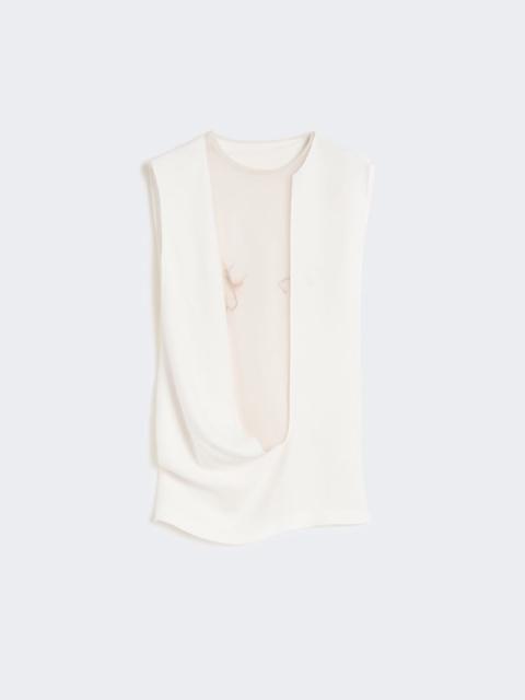 Double-layer satin top - milk