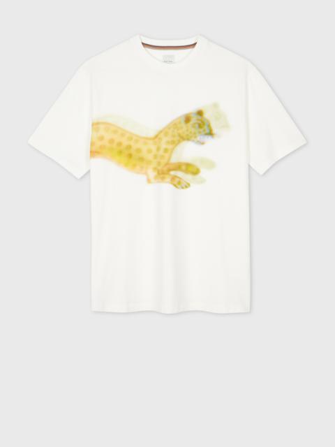 White 'Leopard' Print T-Shirt