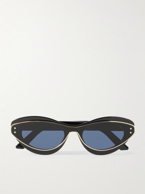 Diormeteor B1i Gold-tone And Acetate Cat-eye Sunglasses