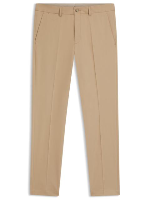 SLIM-FIT TROUSERS IN COTTON, SILK AND STRETCH
