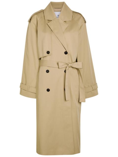 Anine Bing Rickie Double-breasted Stretch-cotton Trench Coat