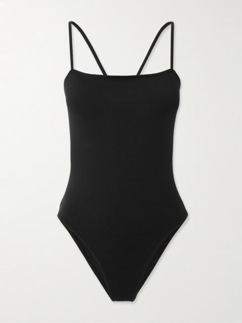Dandy Bow-detailed Open-back Swimsuit