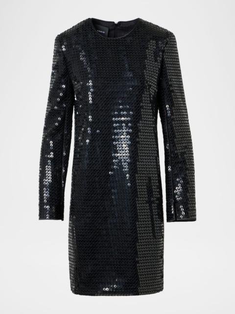 Corded Sequin Short Cocktail Dress