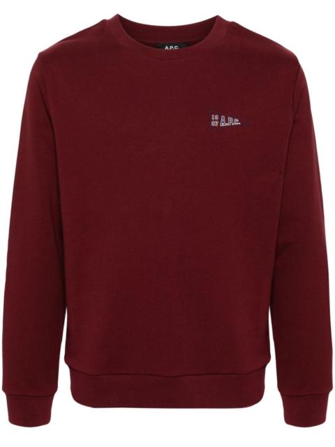 embroidered logo cotton jumper
