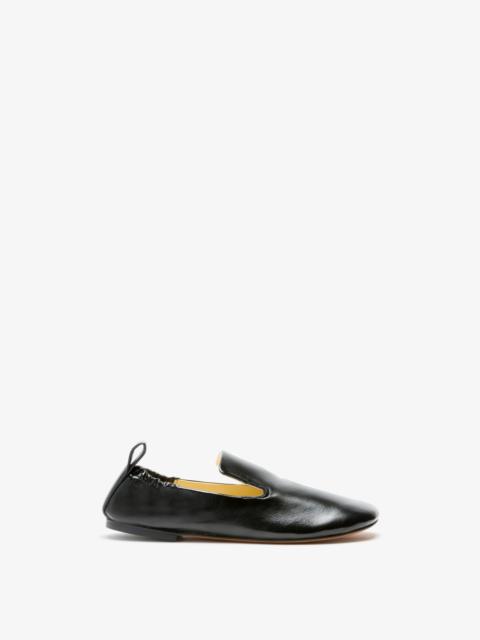 Glove Ruched Loafers in Slick Nappa