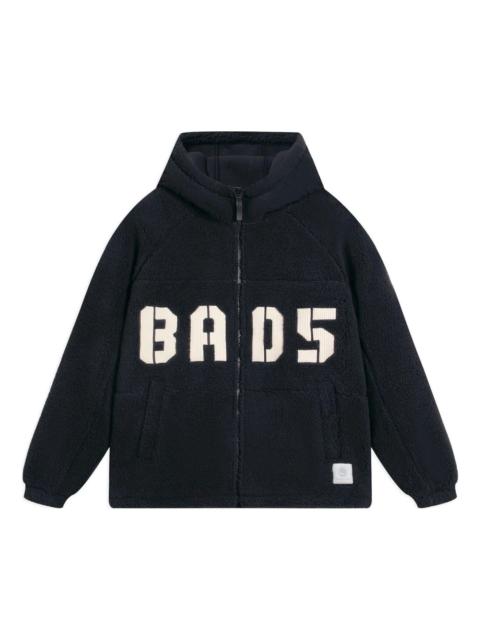 Li-Ning BadFive Logo Fleece Full Zip Jacket 'Black White' AFDSA69-5