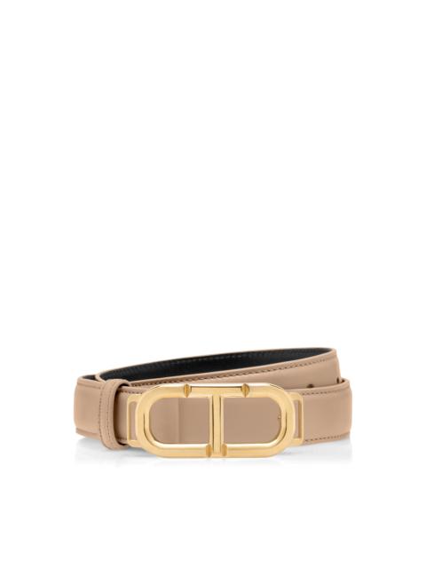 PALMELLATO-EFFECT LEATHER WHITNEY BELT
