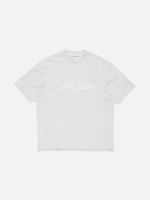 Logo t-shirt - Relaxed fit - Pale Grey Melange