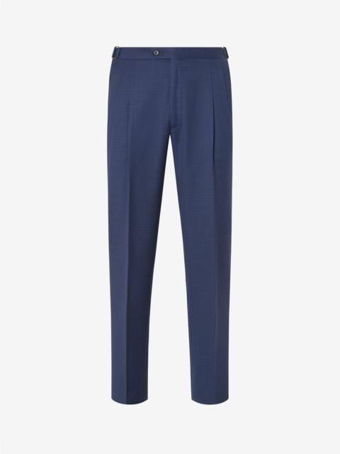 Blue 2-pleat pure 120´s wool trousers