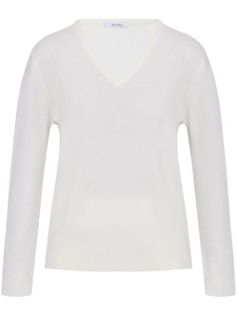 v-neck wool knit top