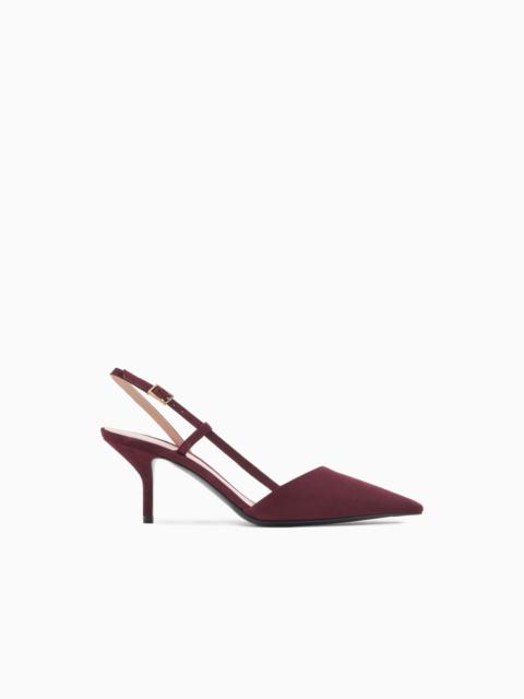 Suede slingbacks