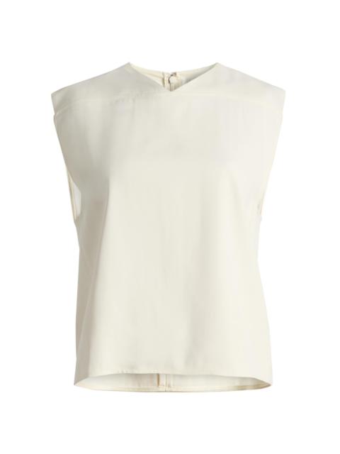 Women's Daika Boxy V-Neck Top - Ivory