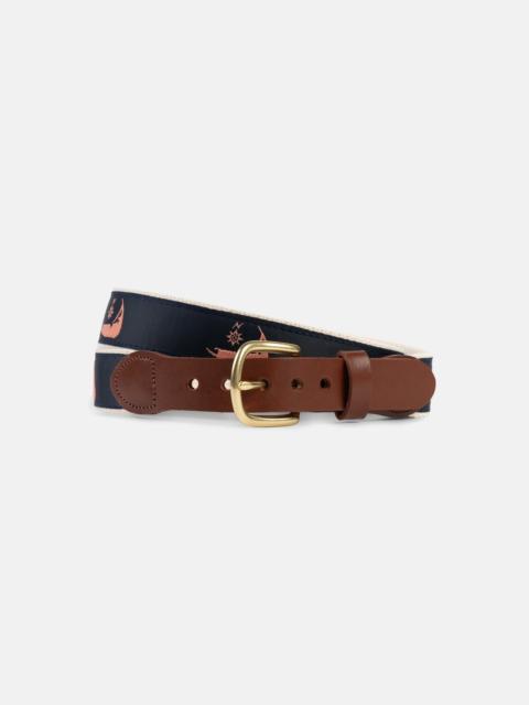 MADE-IN-USA NANTUCKET RED MOTIF BELT
