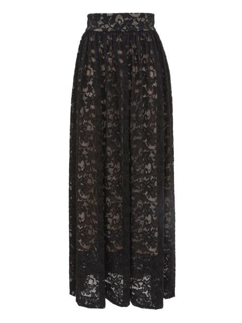 LACE GATHERED MAXI SKIRT