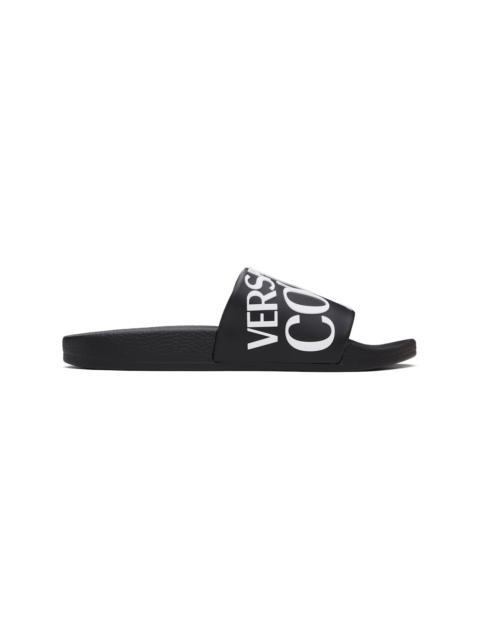 Black Logo Pool Slides