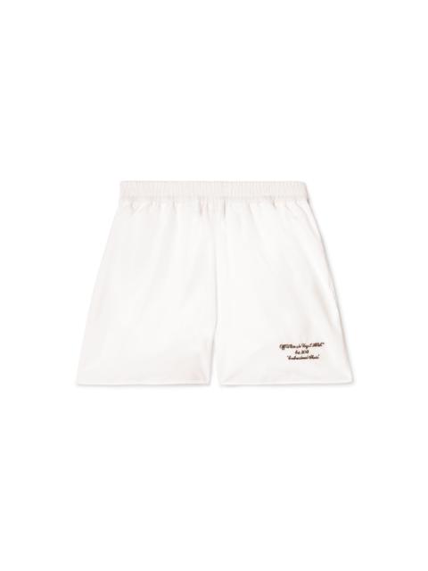 White Poplin Shorts