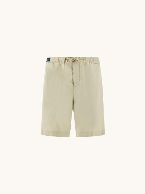 GARMENT‑DYED X‑SOFT LYOCELL BERMUDA SHORTS WITH DRAWSTRING
