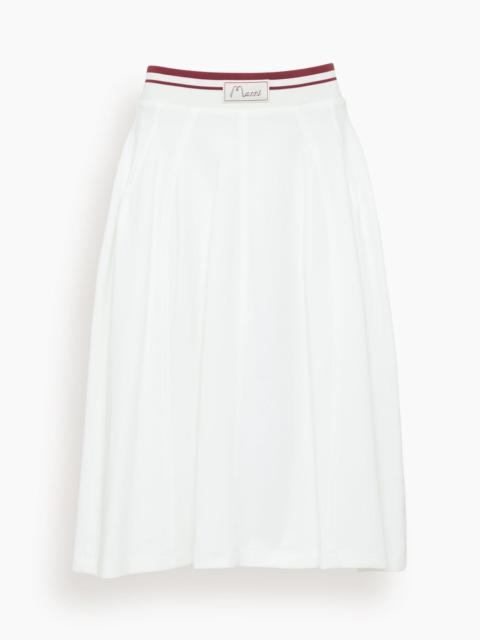 High Waisted Midi Skirt in Lily White