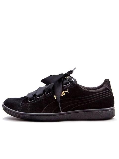 (WMNS) PUMA Vikky Ribbon Satin Black 366416-01