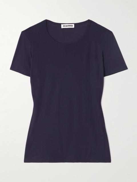 Stretch-jersey T-shirt Navy