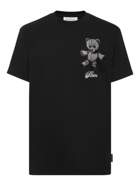 teddy bear-motif T-shirt