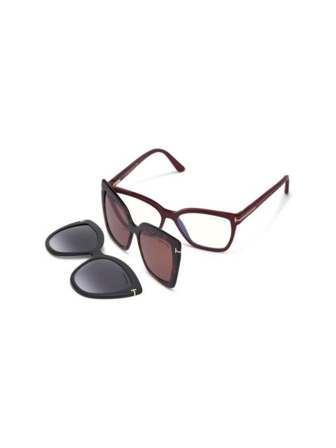 DOUBLE CLIP ON BLUE BLOCK OPTICALS